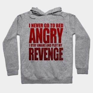 I Never Go To Bed Angry I Stay Awake And Plot My Revenge Hoodie